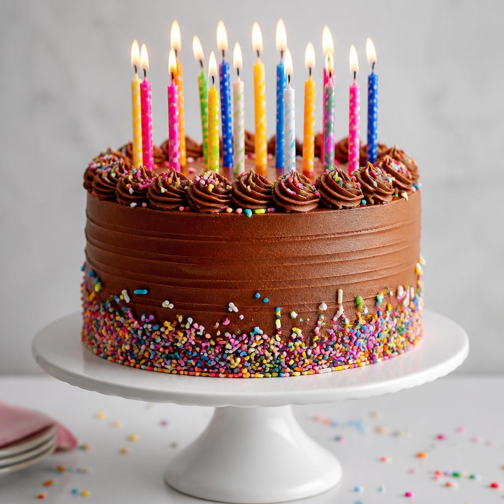 Confetti Chocolate Birthday Cake