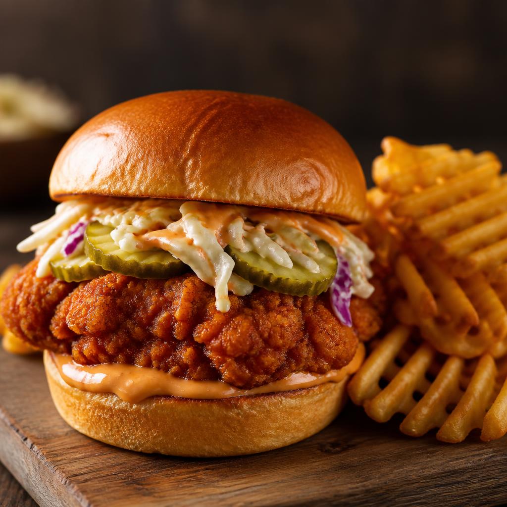 Crispy Chicken Sandwich with Pickles & Aioli