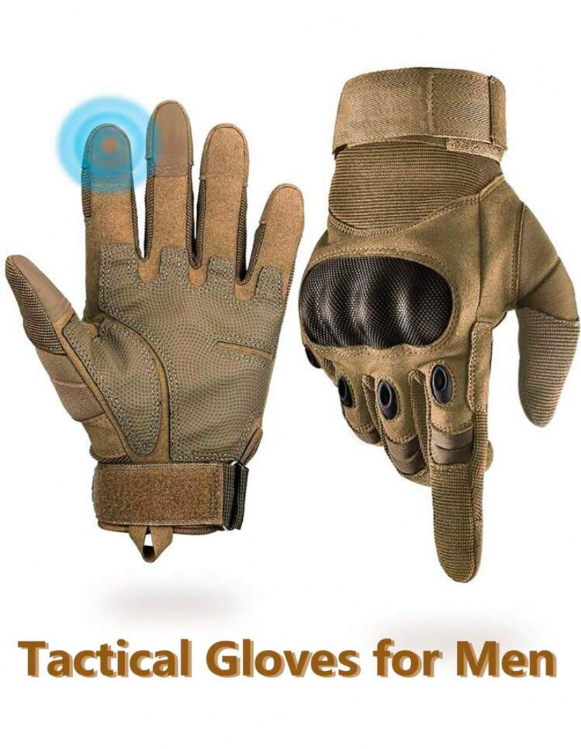 Hard-Knuckle Touchscreen Tactical Gloves for Men