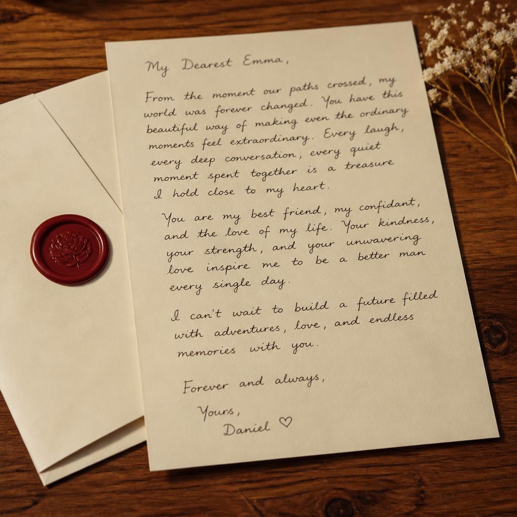 Handwritten Customised Letter with Wax Seal