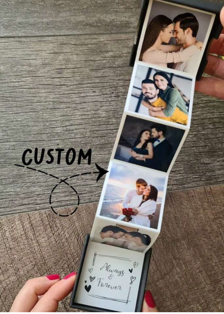 Custom Pull-Out Photo Album Memory Box — Always & Forever