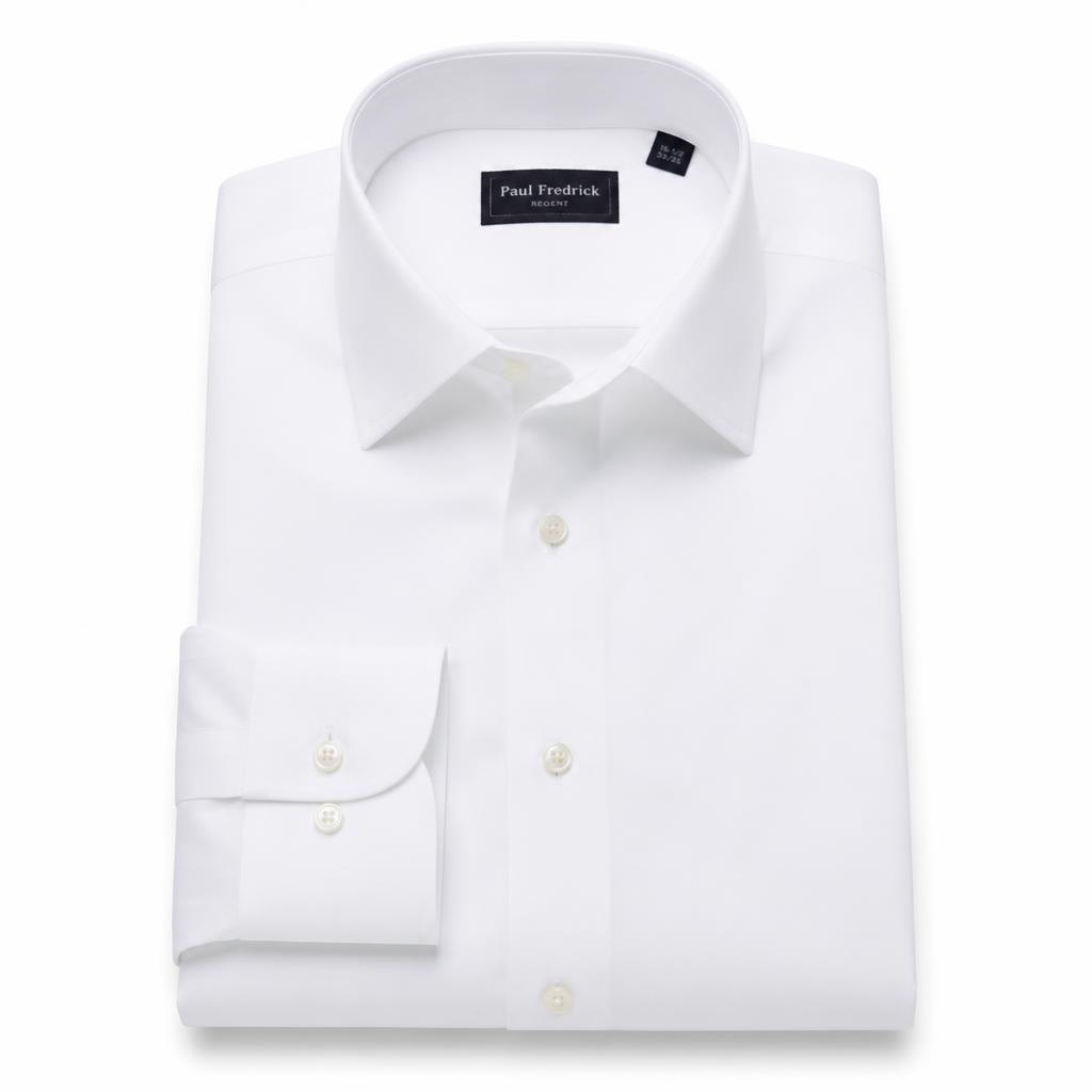 Custom Tailored White Dress Shirt — Men