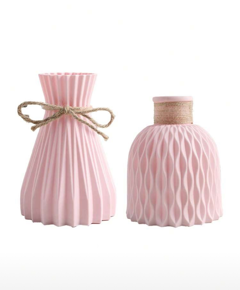 Nordic Origami Flower Vase — Pink Duo Set